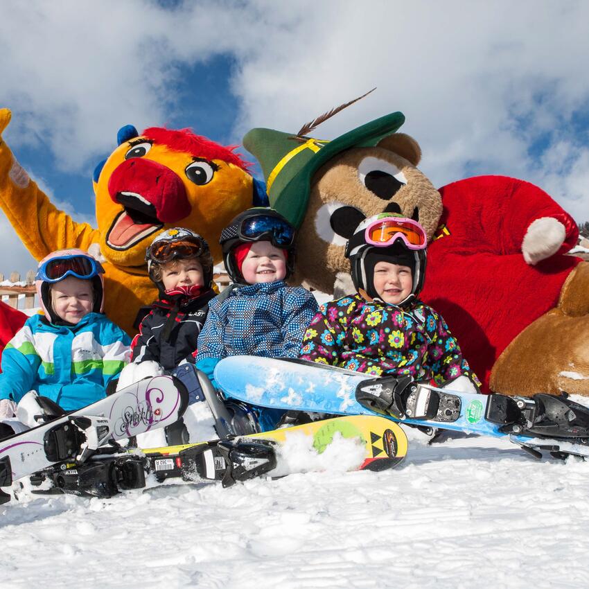 children skiing course serfaus ski school