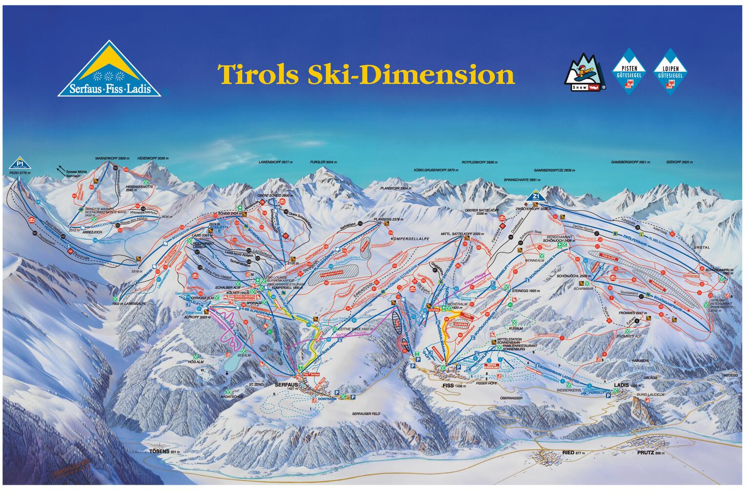 ski map ski area serfaus